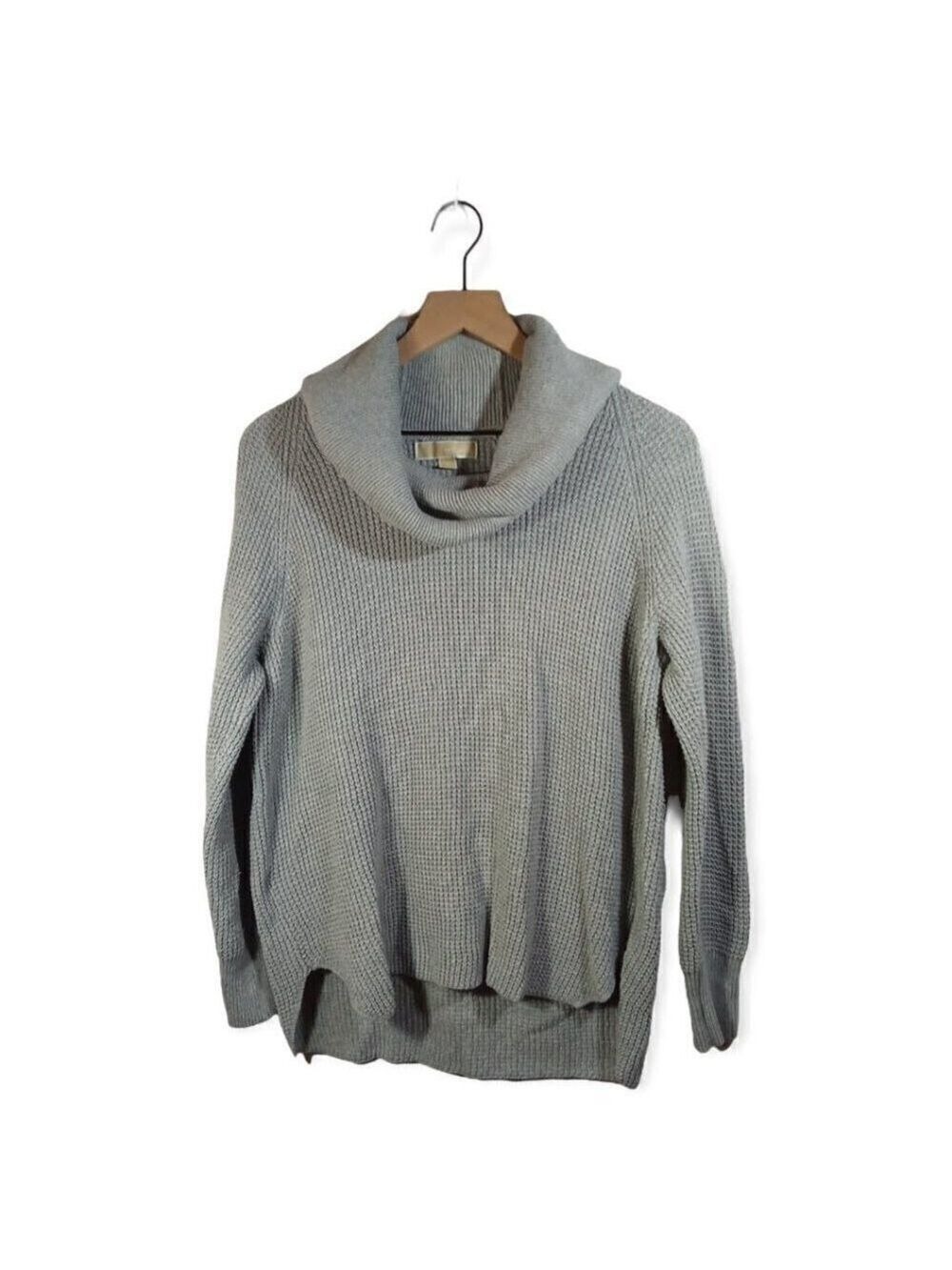 MICHAEL Kors Waffle Knit Cowl Neck Hi-Lo Sweater Size S